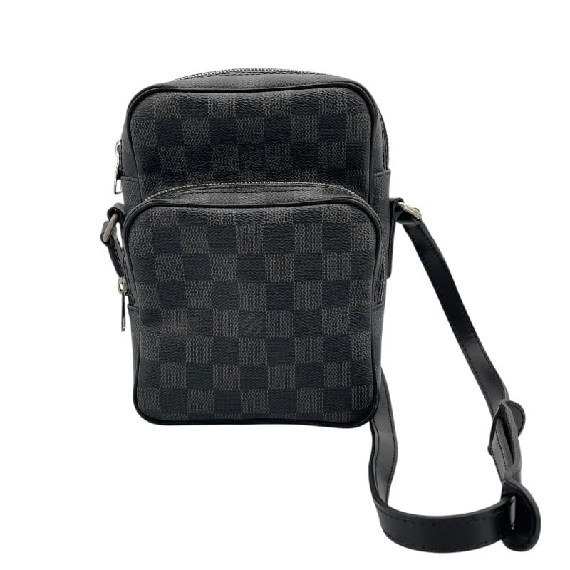 LOUIS VUITTON REM SHOULDER BAG: LOUIS VUITTON Rem Shoulder Bag Brand: LOUIS VUITTON Type: Shoulder Bag Material: Damier Grafitte Color: black Size: W5.9 x H8.3x D3.9inch Accessories: None Accessories Notice: When purchas