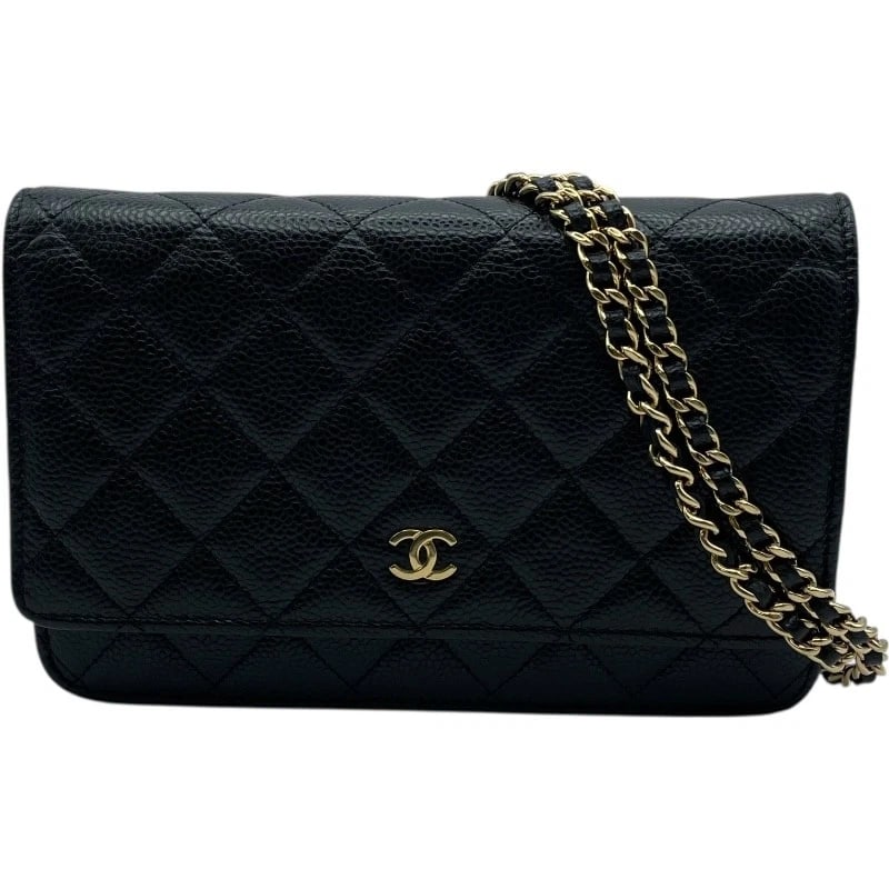 CHANEL MATRASSE CHAIN WALLET SHOULDER BAG: CHANEL Matrasse Chain wallet Shoulder Bag Brand: CHANEL Type: Shoulder Bag Material: caviar Color: Black GD Hardware Size: W7.5 x H4.9x D1.0inch Shoulder:57.7inch Accessories: None Accesso