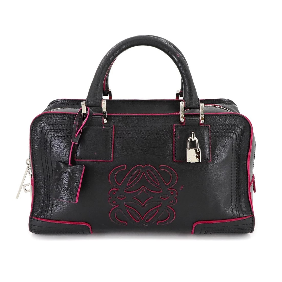 LOEWE AMAZONA 28 HAND BAG LEATHER BLACK (1 of 7)