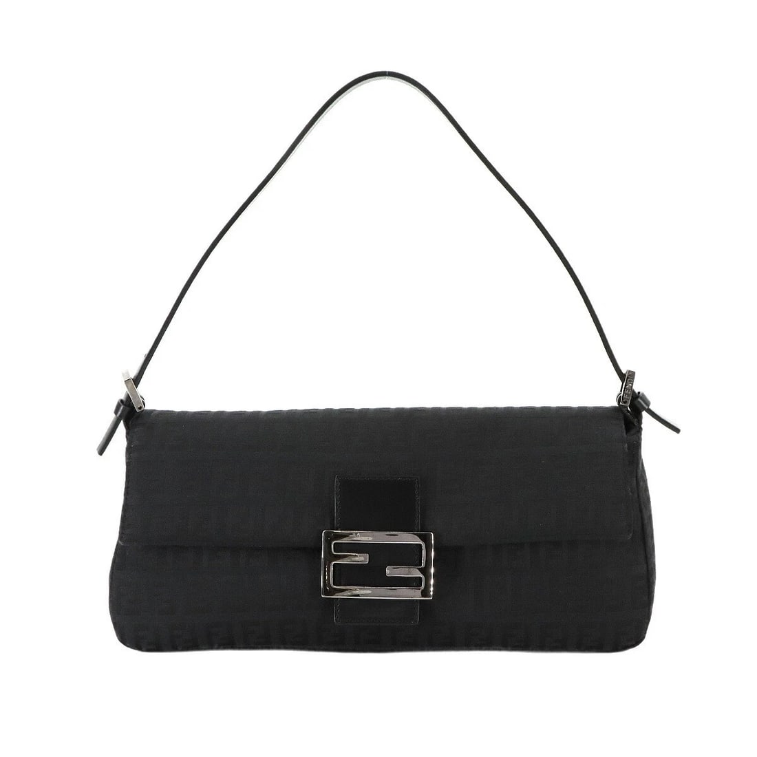 FENDI ZUCCHINO MAMMA BAGUETTE SHOULDER BAG CANVAS (1 of 6)