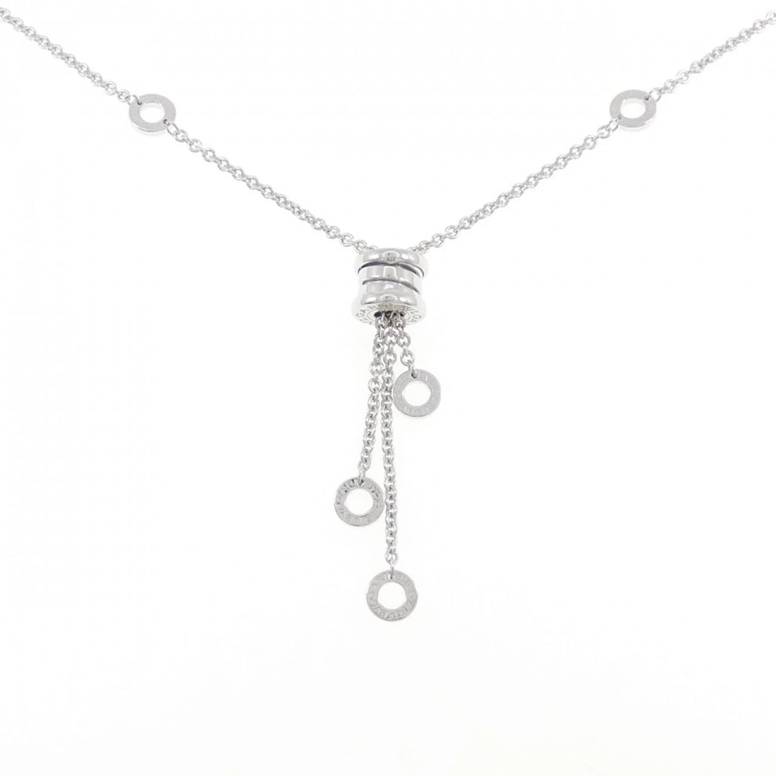 BVLGARI B.ZERO1 PLAIN NECKLACE: BVLGARI B.zero1 Plain Necklace Brand: BVLGARI Type: Necklace Material: 750 White Gold Color: White Gold Size: 38-44cm Accessories: None Accessories Notice: When purchasing pre-owned goods,