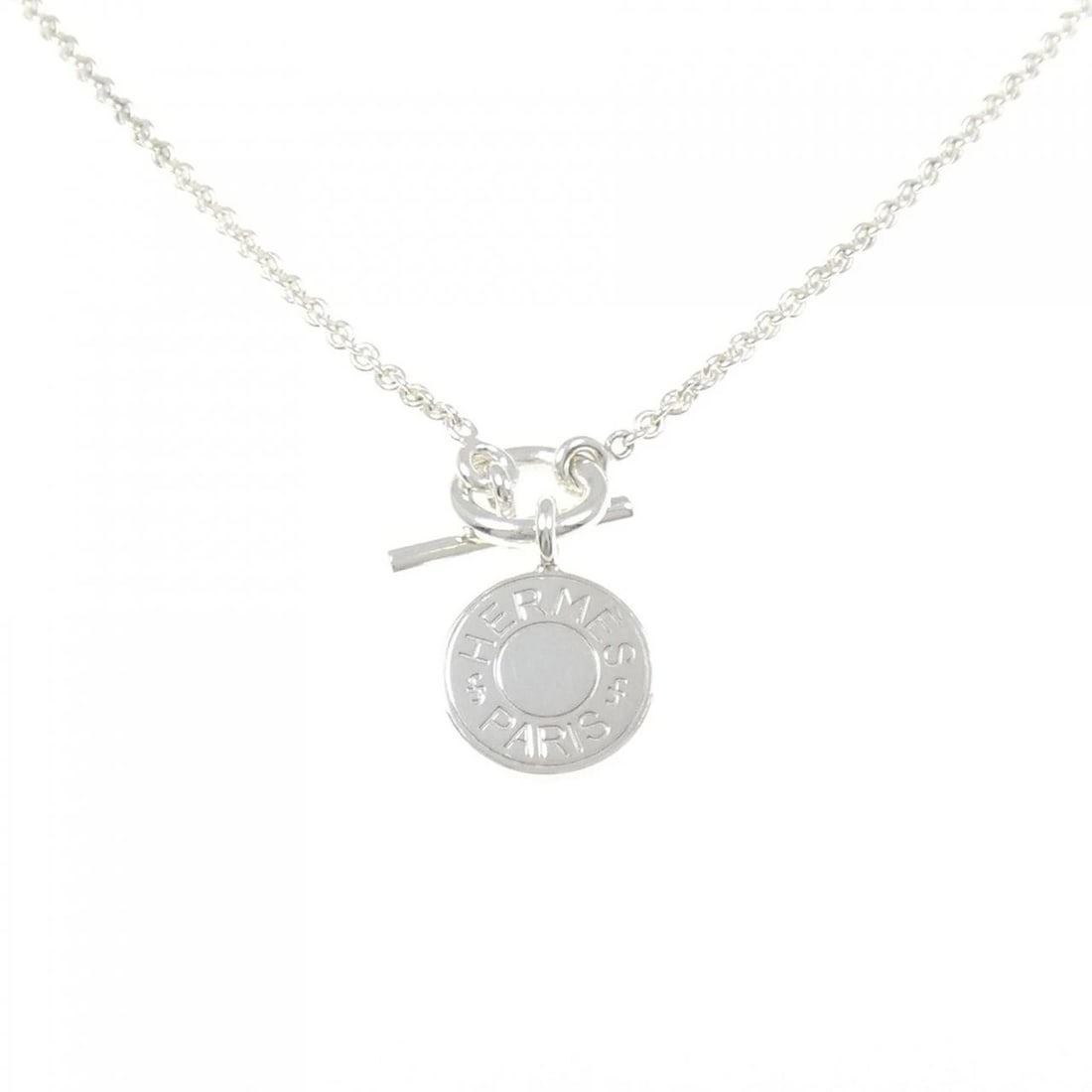 HERMES AMULET H CONFFETTI NECKLACE: HERMES Amulet H Conffetti Necklace Brand: HERMES Type: Necklace Material: 925 Silver Color: Silver Size: 40cm Accessories: None Accessories Notice: When purchasing pre-owned goods, please