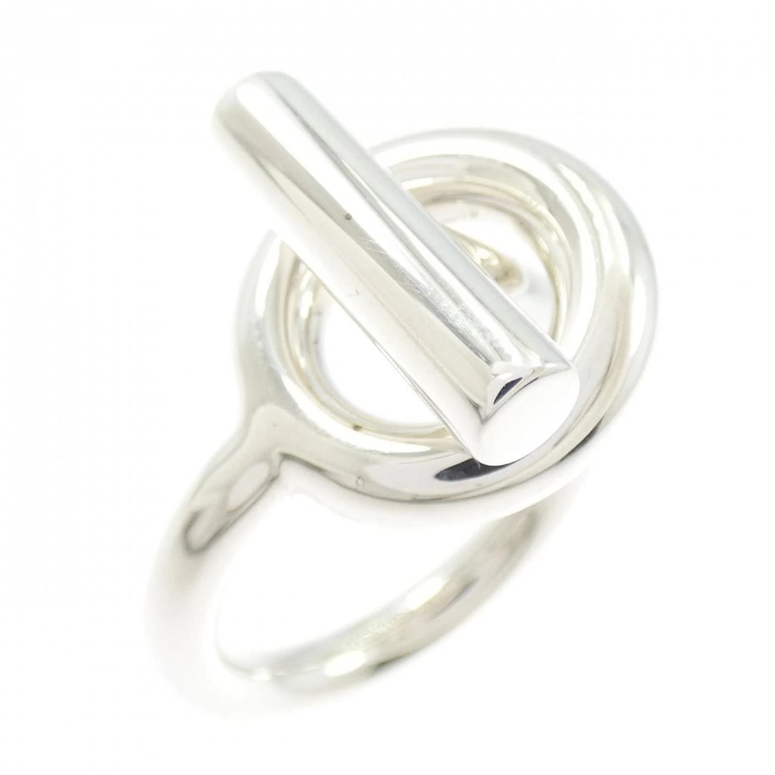 HERMES ECHAPPEE RING: HERMES ECHAPPEE Ring Brand: HERMES Type: Ring Material: 925 Silver Color: Silver Size: 5.5 (US size) (50) Accessories: None Accessories Notice: When purchasing pre-owned goods, please refe