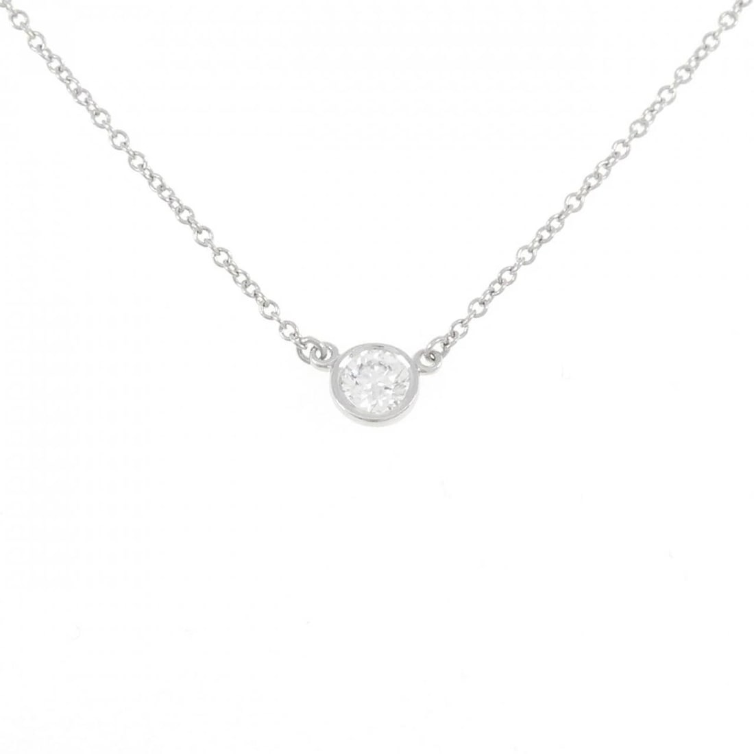 TIFFANY & CO. BY THE YARD NECKLACE: Tiffany & Co. By the Yard Necklace Brand: Tiffany Type: Necklace Material: Platinum Main Stone/Creation Natural Color: Platinum Size: 41cm Accessories: None Accessories Notice: When