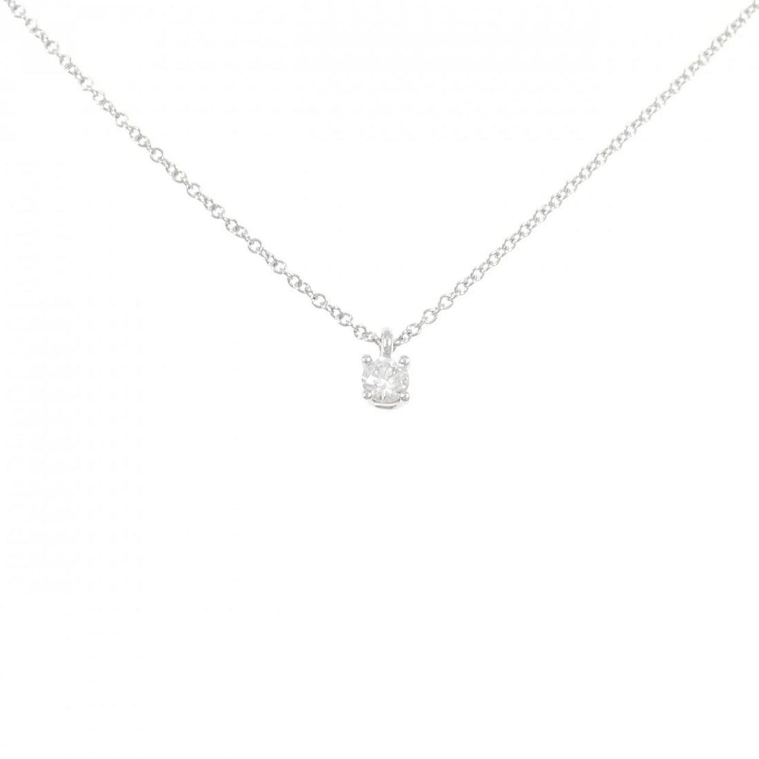 TIFFANY & CO. SOLITAIRE NECKLACE: Tiffany & Co. solitaire Necklace Brand: Tiffany Type: Necklace Material: Platinum 950 Main Stone/Creation Natural Color: Platinum Size: 41cm Accessories: None Accessories Notice: When
