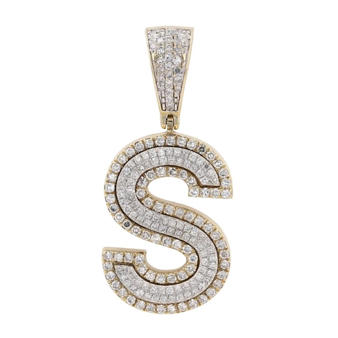 ROUND DIAMOND PENDANT WITHOUT CHAIN 10K YELLOW GOLD (1 of 5)