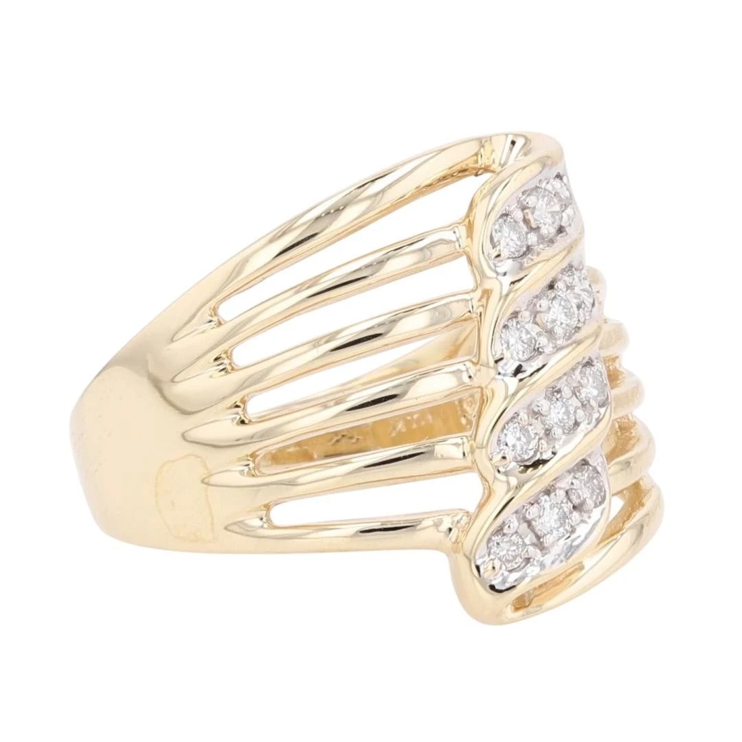 DIAMOND CLUSTER OPENWORK STATEMENT BAND RING - 2