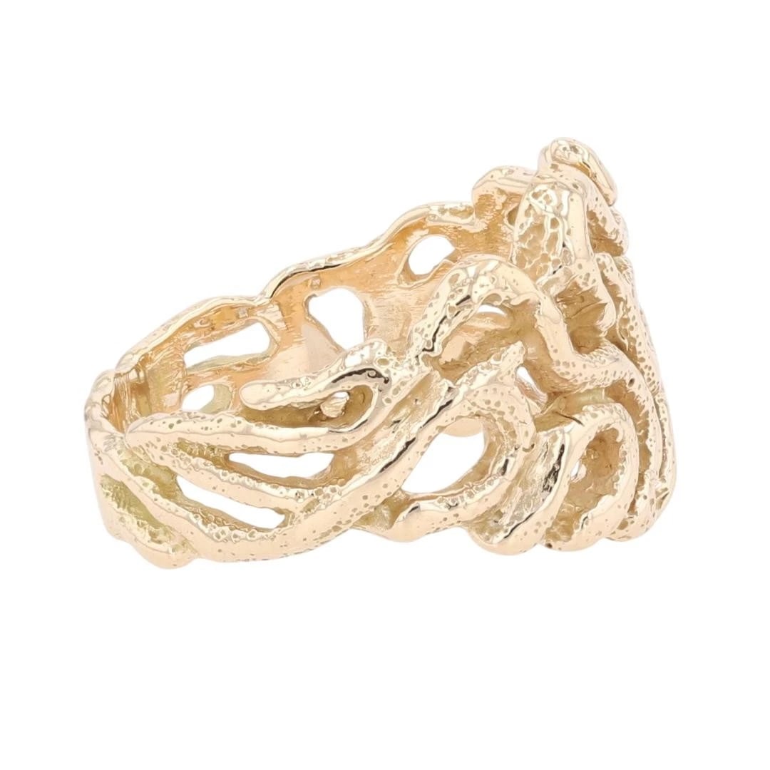 TEXTURED SPLIT SHANK STATEMENT RING - 4