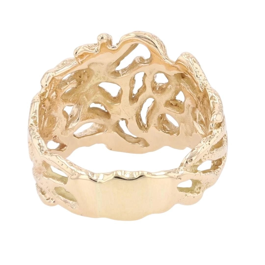 TEXTURED SPLIT SHANK STATEMENT RING - 5