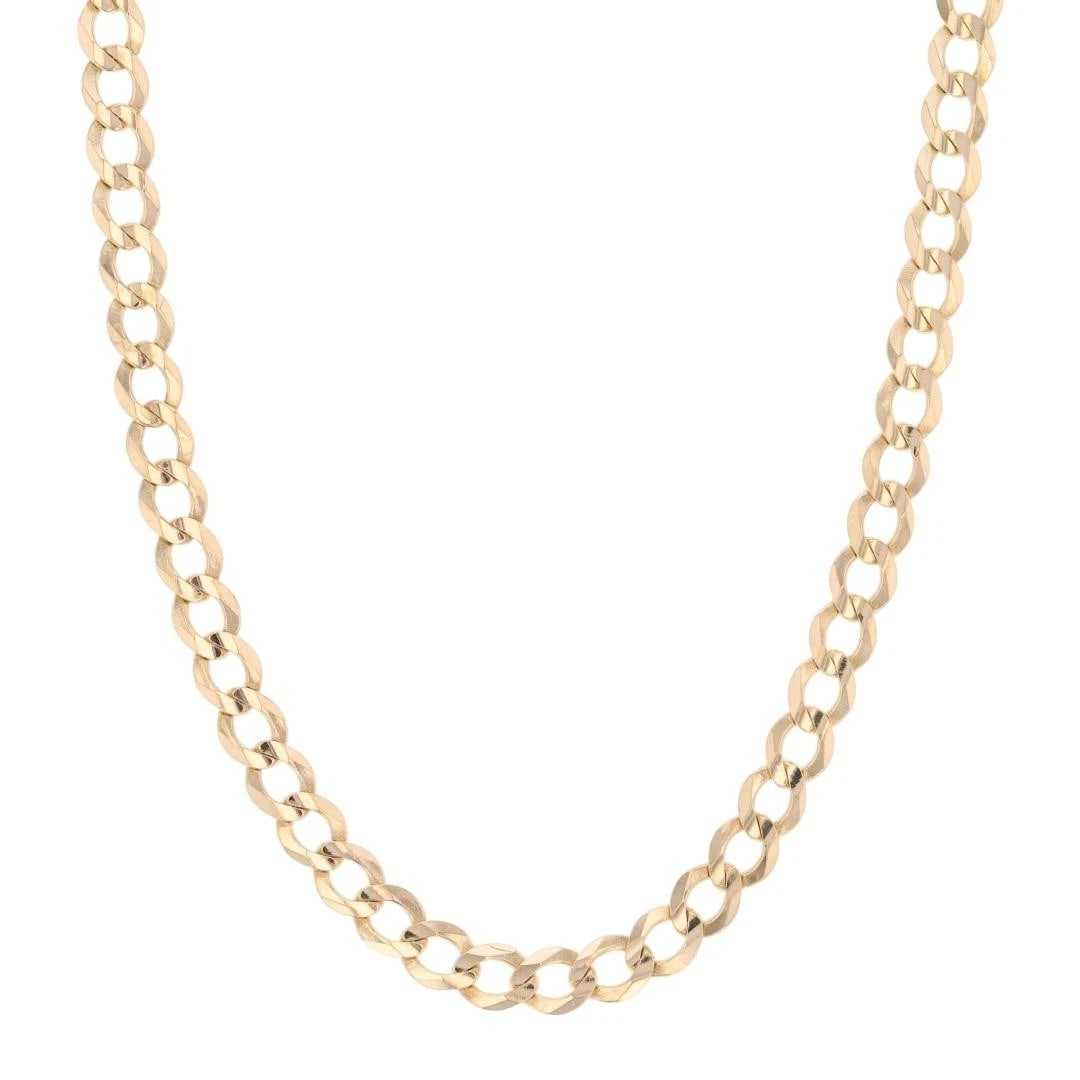 CURB LINK CHAIN NECKLACE 10K YELLOW GOLD: Curb Link Chain Necklace 10k Yellow Gold Brand: Unbranded Type: Necklace Material: 10k Yellow Gold Color: None Size: Necklace Measurement: 24" Length / 4.8mm Accessories: None Accessories