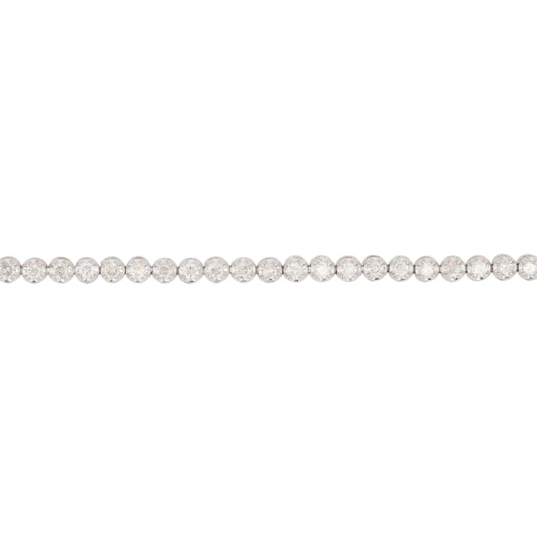 ROUND CUT DIAMOND PRONG TENNIS BRACELET (1 of 5)