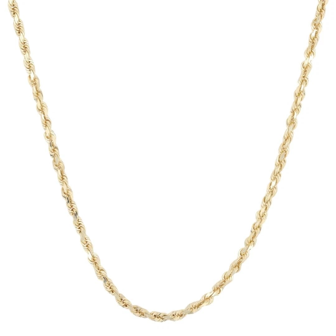 ROPE LINK CHAIN NECKLACE 14K YELLOW GOLD (1 of 5)