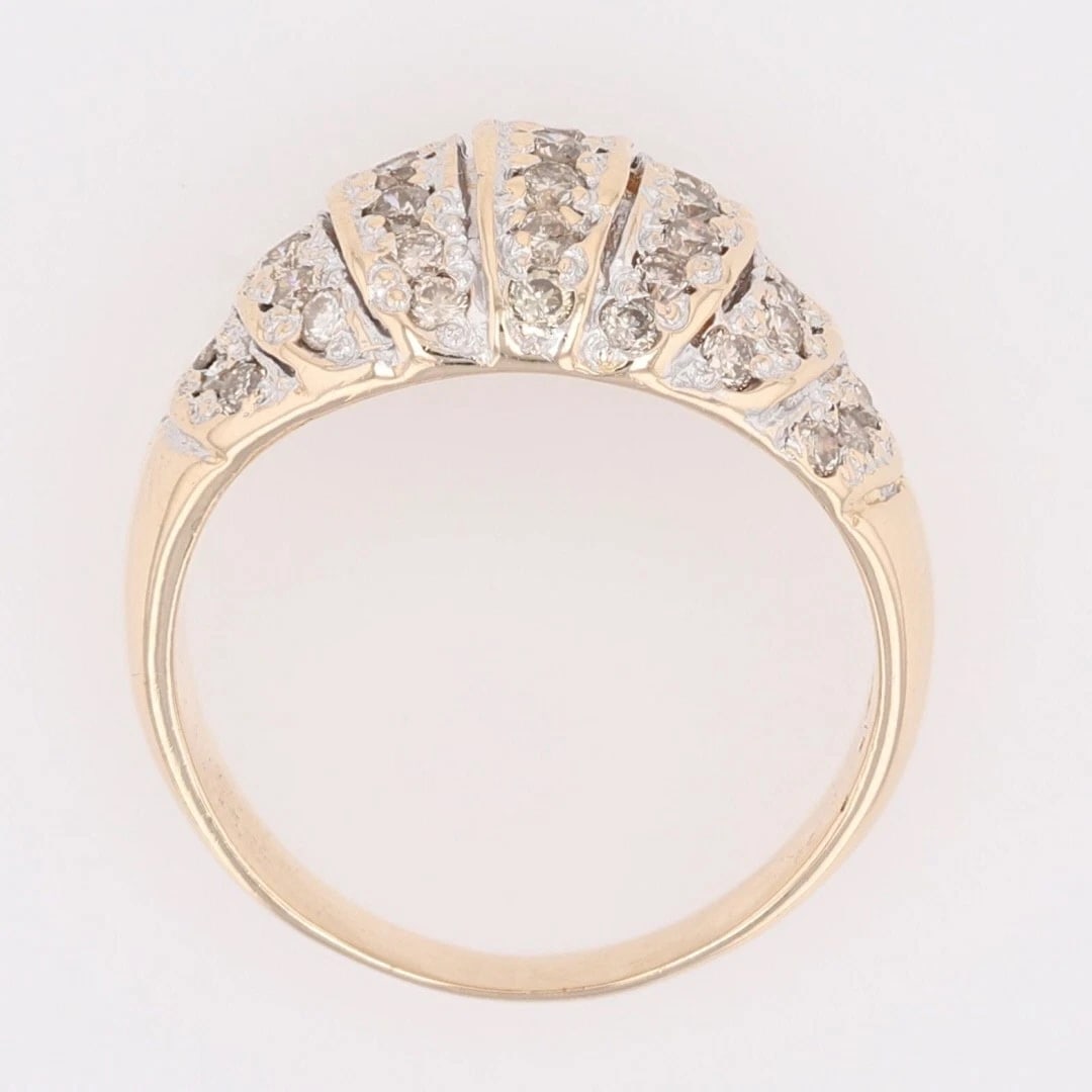 ROUND CUT DIAMOND CLUSTER STATEMENT RING - 2