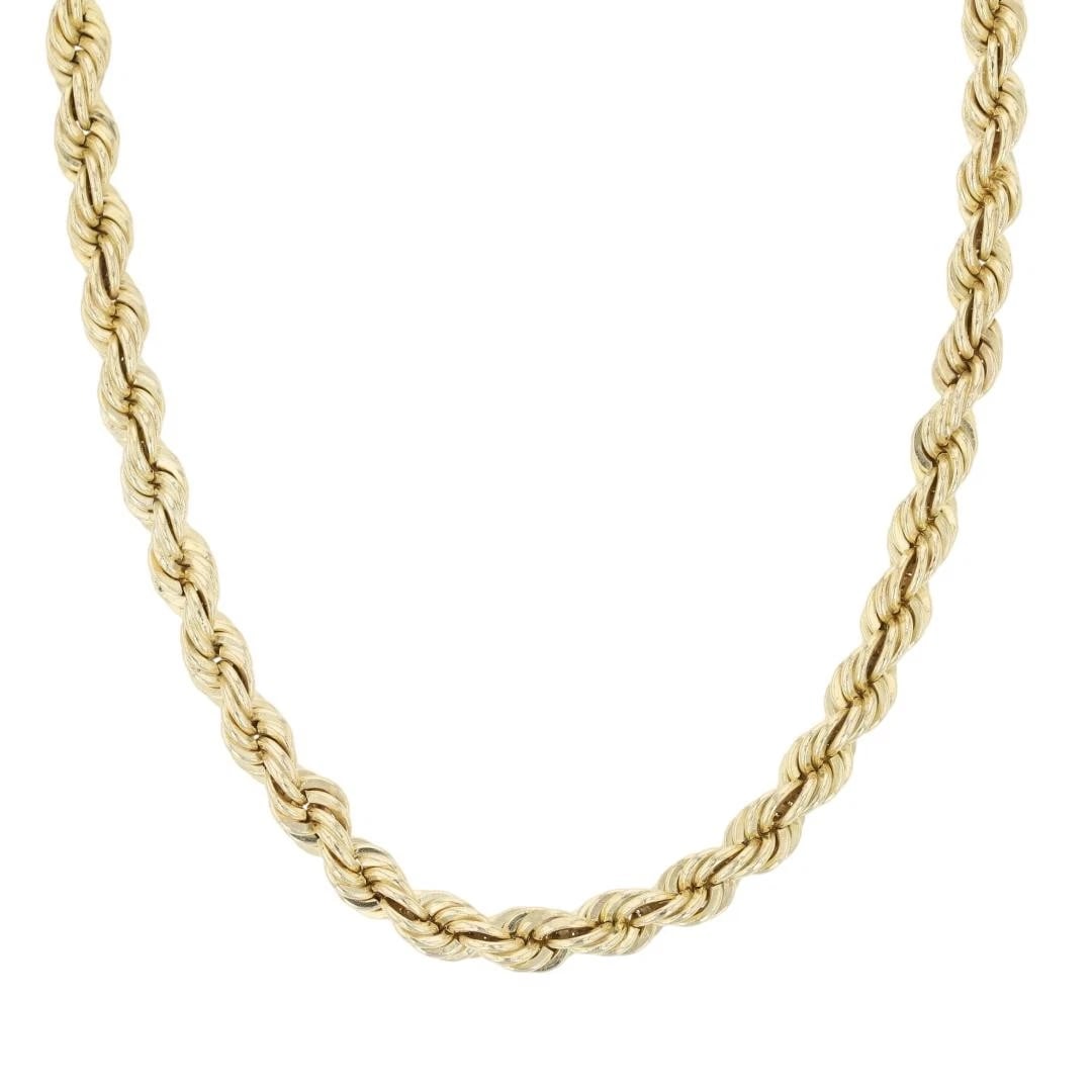 ROPE LINK CHAIN NECKLACE 14K YELLOW GOLD (1 of 5)