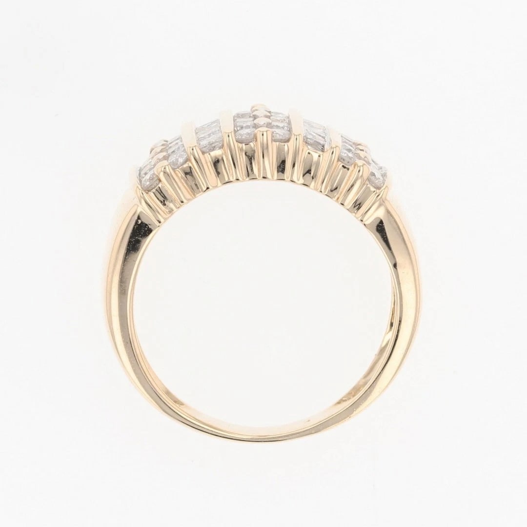 DIAMOND MULTI-ROW BAR-SET CLUSTER RING - 2