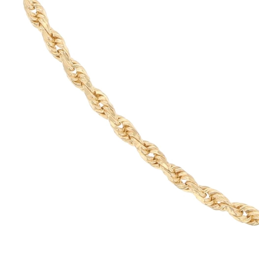 ROPE LINK CHAIN NECKLACE 14K YELLOW GOLD (1 of 4)