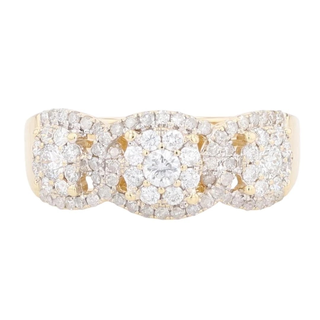 ROUND DIAMOND INTERLOCKING HALO STATEMENT RING (1 of 5)