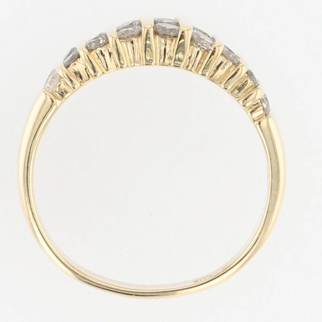 ROUND CUT DIAMOND BAR SET STATEMENT RING - 2