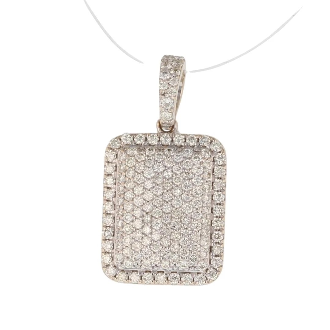 ICEBOX PILLOW DOUBLE LAYER .65CTW DIAMOND PAVÉ PENDANT: Icebox Pillow Double Layer .65ctw Diamond Pavé Pendant Brand: Unbranded Type: Pendant Material: 14k Yellow Gold Main Stone/Creation Natural Color: None Size: Pendant Measurement: 23mm x