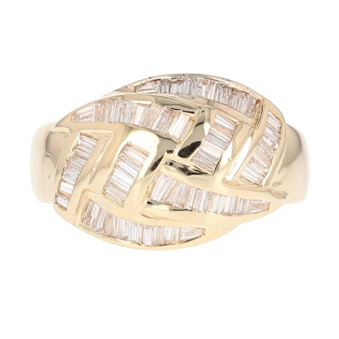 BAGUETTE CUT DIAMOND CLUSTER STATEMENT RING (1 of 2)