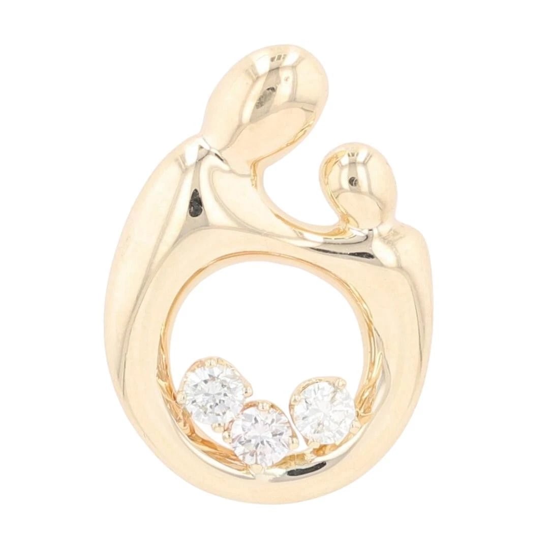ROUND DIAMOND MOTHER & CHILD PENDANT (1 of 5)