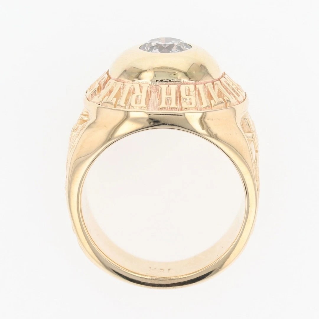 DIAMOND SOLITAIRE SCOTTISH RITE MASONIC RING - 2