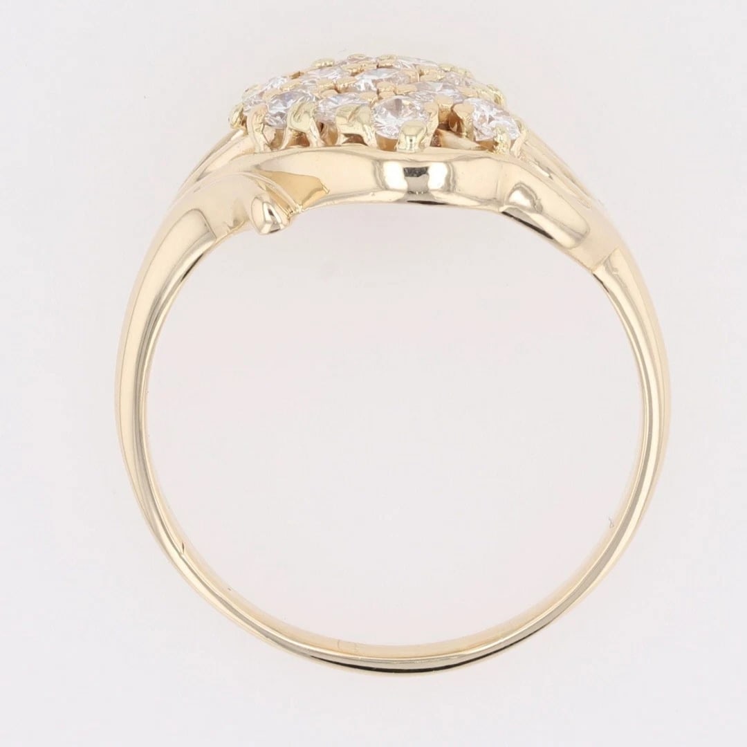 ROUND CUT DIAMOND CLUSTER STATEMENT RING - 2