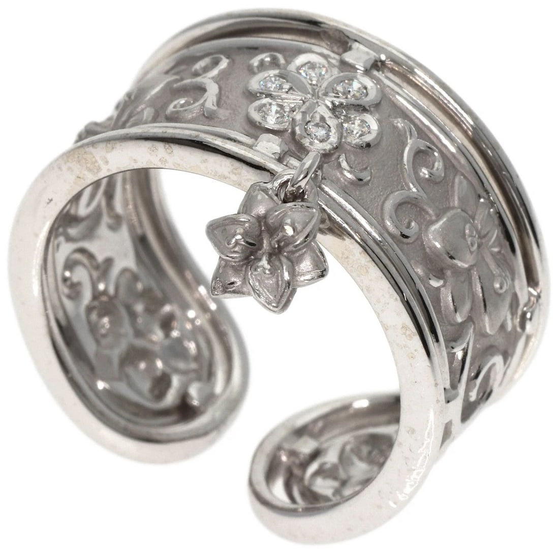 CARRERA Y CARRERA DIAMOND RING K18 WHITE GOLD: Carrera y Carrera Diamond Ring K18 White Gold Brand: Carrera y Carrera Type: Ring Material: K18 White Gold Main Stone/Creation Natural Color: White Gold Size: 7.25(US) Accessories: None