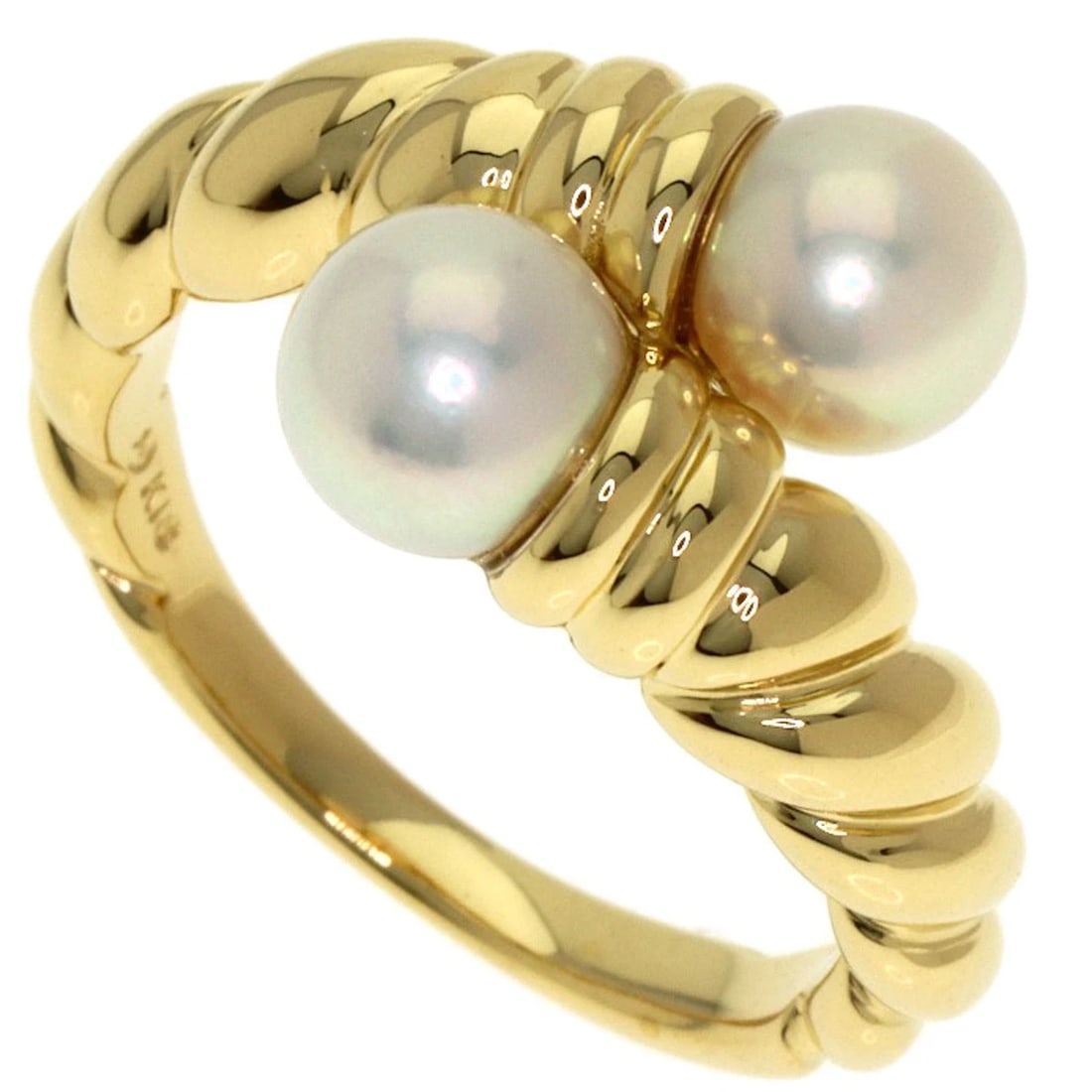 TASAKI PEARL RING K18 YELLOW GOLD: TASAKI Pearl Ring K18 Yellow Gold Brand: TASAKI Type: Ring Material: K18 Yellow Gold Main Stone/Creation Pearl Color: Yellow Gold Size: 5.75(US) Accessories: None Accessories Notice: When