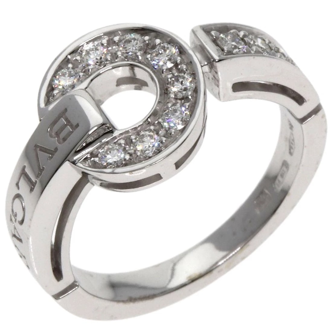 BVLGARI DOUBLE LOGO DIAMOND RING - 2