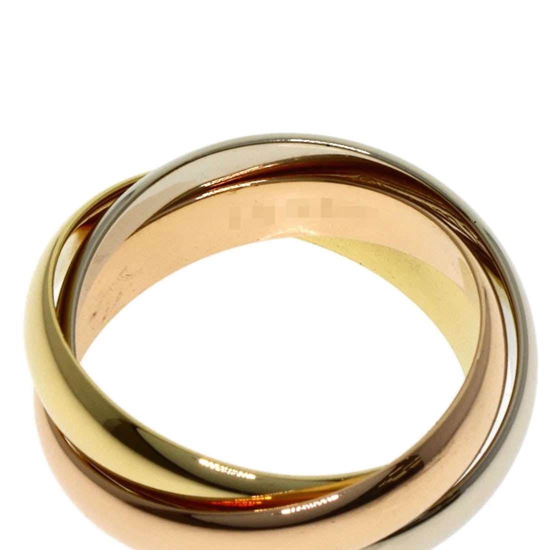 CARTIER TRINITY RING K18 YELLOW GOLD K18 WHITE GOLD: CARTIER Trinity Ring K18 Yellow Gold K18 White Gold Brand: CARTIER Type: Ring Material: K18 Yellow Gold, Color: Yellow Gold Size: 5(US) Accessories: None Accessories Notice: When purchasin