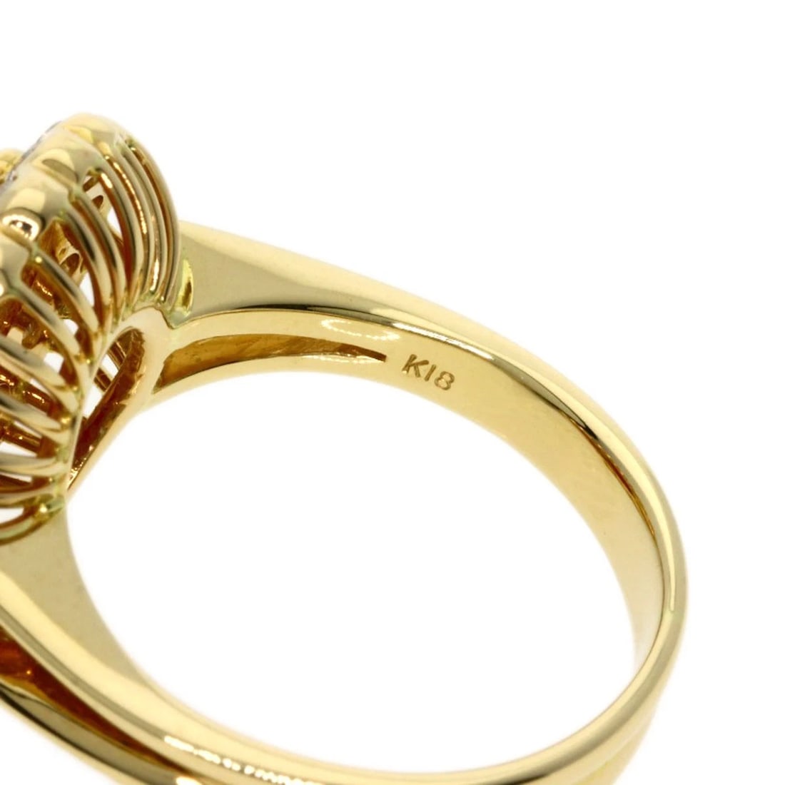 RUBY DIAMOND RING K18 YELLOW GOLD - 5