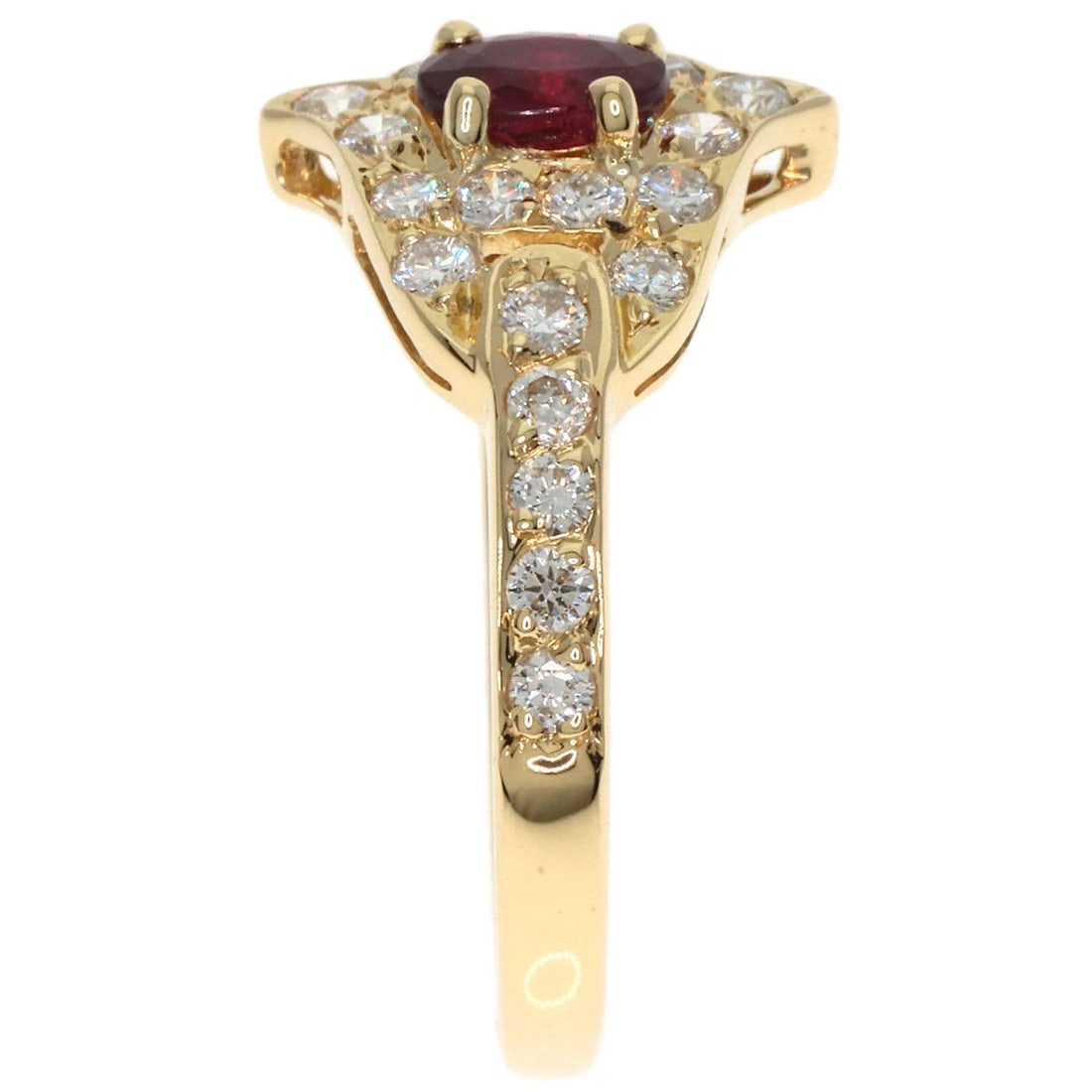 GRAFF RUBY DIAMOND RING K18 YELLOW GOLD - 3