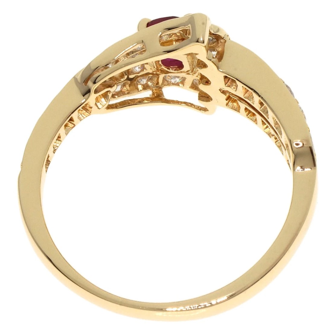 GRAFF RUBY DIAMOND RING K18 YELLOW GOLD - 4