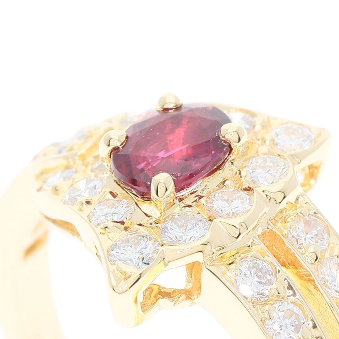 GRAFF RUBY DIAMOND RING K18 YELLOW GOLD - 7