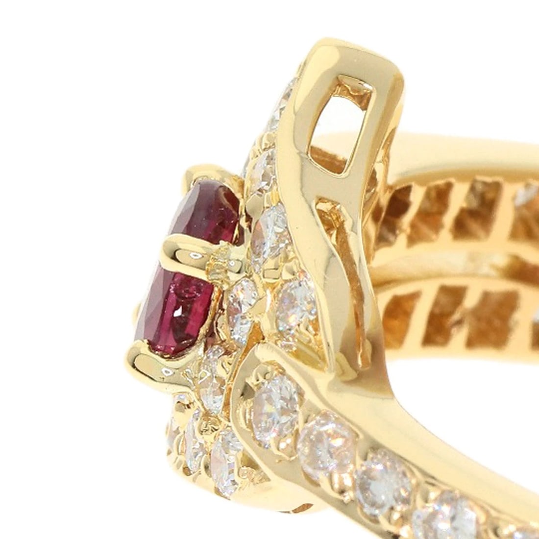 GRAFF RUBY DIAMOND RING K18 YELLOW GOLD - 8