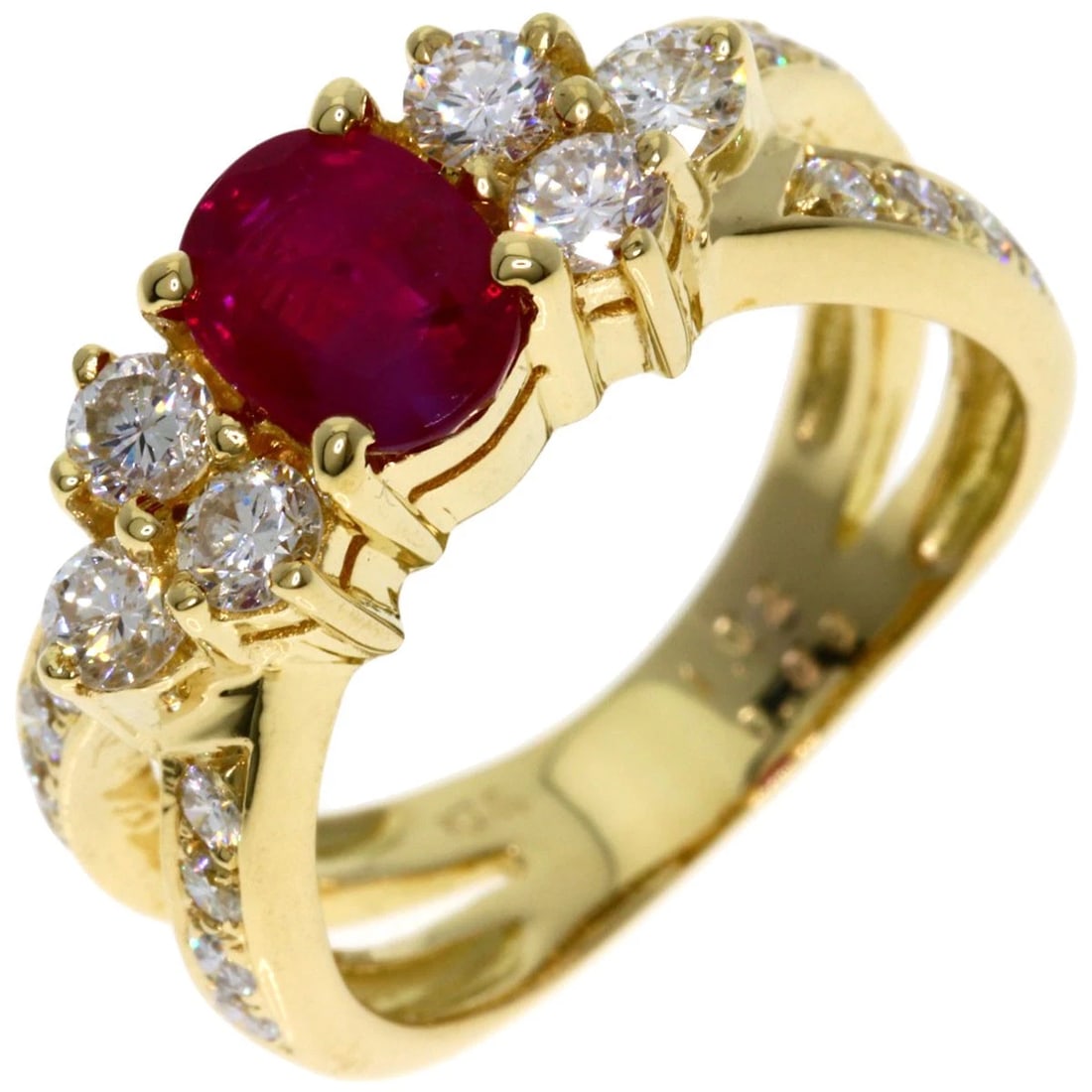 RUBY DIAMOND RING K18 - 2