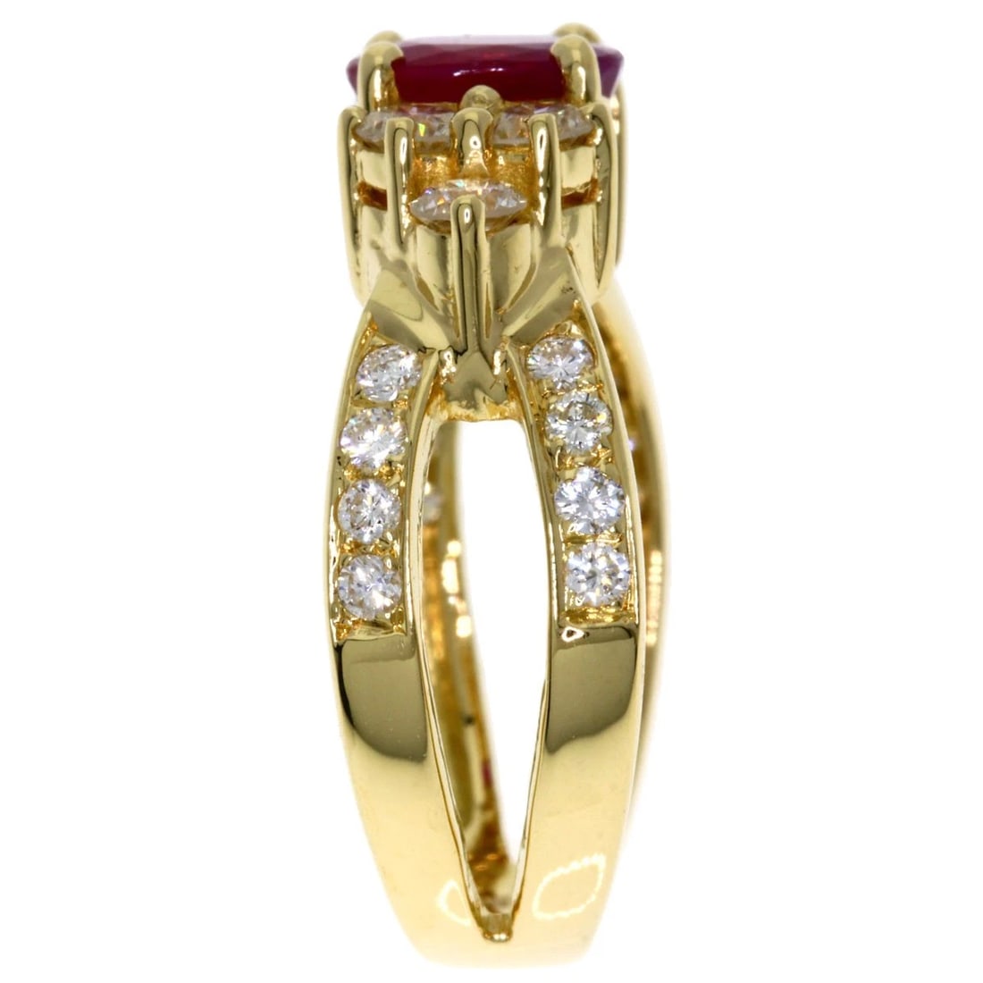 RUBY DIAMOND RING K18 - 3
