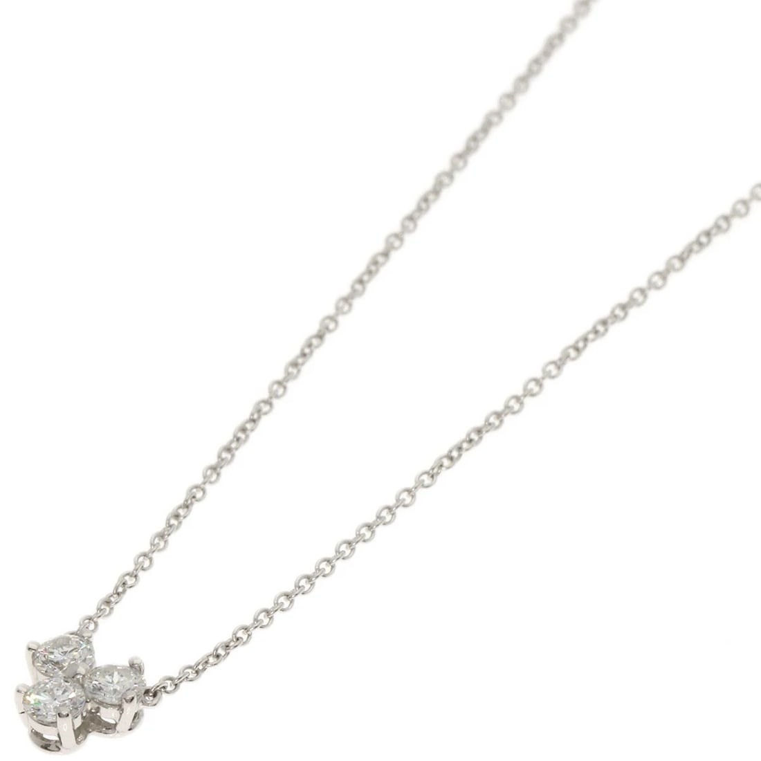 TIFFANY&CO. ARIA DIAMOND NECKLACE PLATINUM: TIFFANY&Co. Aria Diamond Necklace Platinum Brand: TIFFANY&Co. Type: Necklace Material: Platinum PT950 Main Stone/Creation Natural Color: Platinum Size: Chain Length:16.5inch/42cm Chain