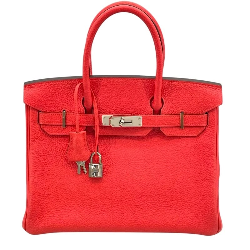 HERMES BIRKIN 30 HANDBAG: HERMES Birkin 30 Handbag Brand: HERMES Type: Handbag Material: Togo Color: Rose Jaipur SVHardware Size: W11.8 x H8.3x D6.1inch Accessories: None Accessories Notice: When purchasing pre-own