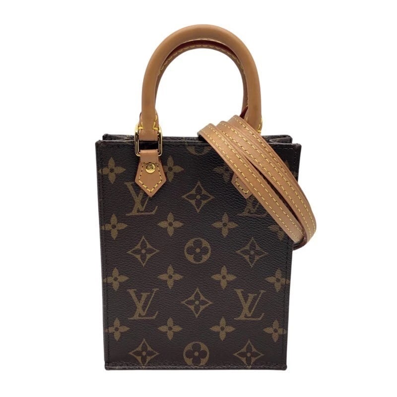 LOUIS VUITTON PETIT SAC PLAT HANDBAG: LOUIS VUITTON Petit Sac Plat Handbag Brand: LOUIS VUITTON Type: Handbag Material: Monogram Color: None Size: W5.3 x H6.7x D2.0inch Shoulder:46.1inch Accessories: None Accessories Notice: W