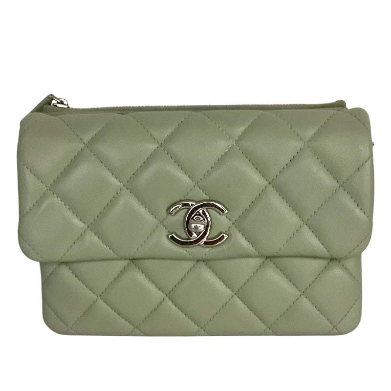 CHANEL MATELASSE SMALL FLAP BAG SHOULDER BAG: CHANEL matelasse small flap bag Shoulder Bag Brand: CHANEL Type: Shoulder Bag Material: lambskin Color: Sage Size: W7.5 x H5.1x D1.6inch Shoulder:52.8inch Accessories: None Accessories