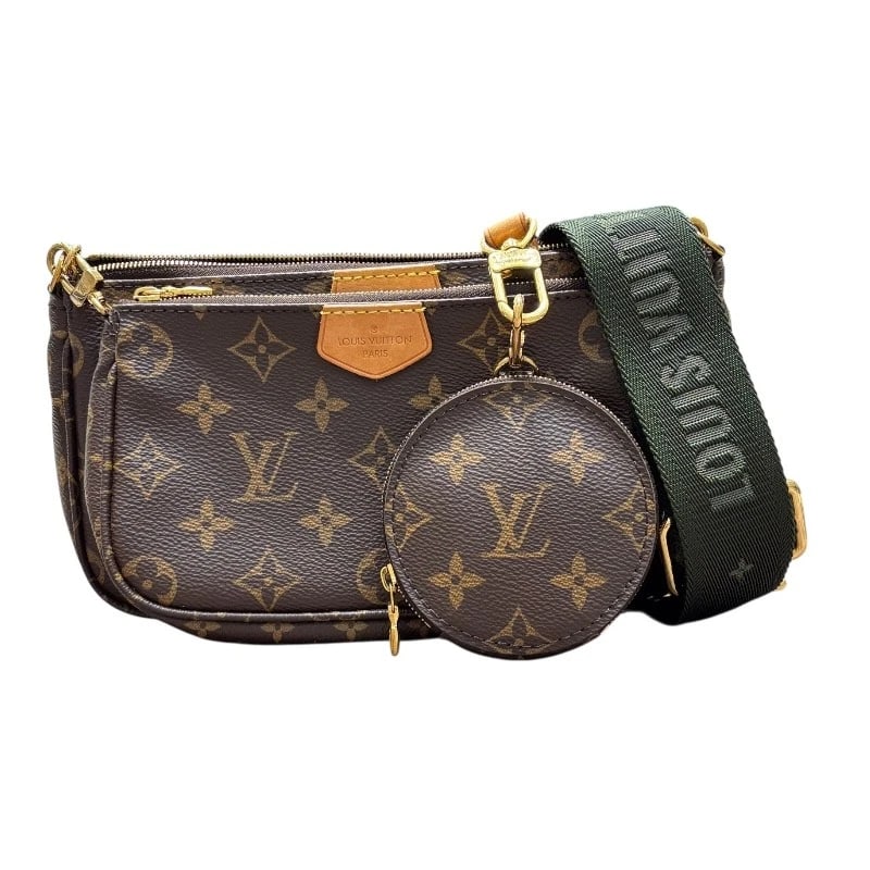 LOUIS VUITTON MULTI POCHETTE ACCESSOIRES SHOULDER BAG: LOUIS VUITTON Multi Pochette Accessoires Shoulder Bag Brand: LOUIS VUITTON Type: Shoulder Bag Material: Monogram canvas Color: Brown Size: W9.4 x H5.5x D1.6inch Shoulder:44.1inch Accessories: Non