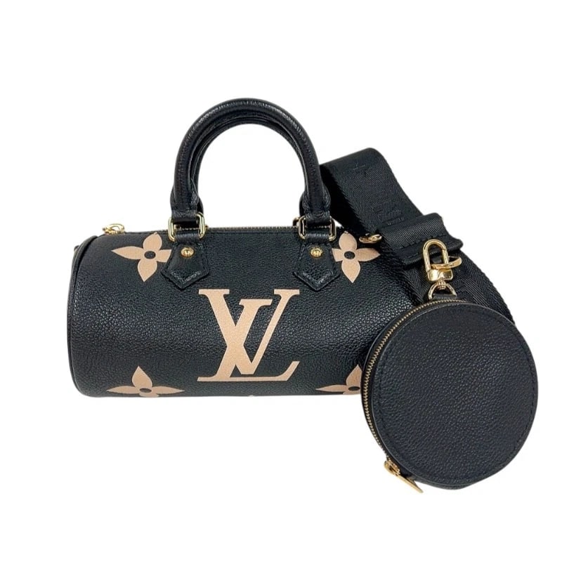 LOUIS VUITTON PAPILLON BB HANDBAG: LOUIS VUITTON Papillon BB Handbag Brand: LOUIS VUITTON Type: Handbag Material: Bicolor Monogram Empreinte Color: Ivory Gold Hardware Size: W8.1 x H3.9x D3.9inch Accessories: None Accessories