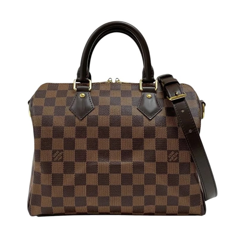 LOUIS VUITTON SPEEDY BANDRIERE 25 HANDBAG: LOUIS VUITTON Speedy Bandriere 25 Handbag Brand: LOUIS VUITTON Type: Handbag Material: Damier canvas Color: Brown Gold Hardware Size: W9.8 x H7.5x D5.9inch Shoulder:41.3inch Accessories: None