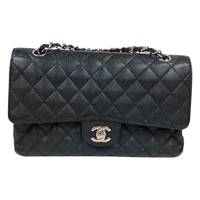 CHANEL MATRASSE 25 SHOULDER BAG: CHANEL Matrasse 25 Shoulder Bag Brand: CHANEL Type: Shoulder Bag Material: Caviar skin Color: Black SilverHardware Size: W9.8 x H5.9x D2.4inch Shoulder:35.0inch Accessories: None Accessori