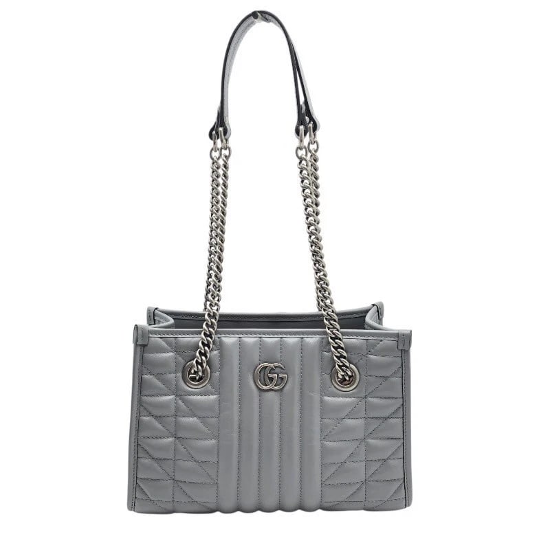 GUCCI GG MARMONT SMALL TOTE SHOULDER BAG: GUCCI GG Marmont small tote Shoulder Bag Brand: GUCCI Type: Shoulder Bag Material: leather Color: gray Size: W10.2 x H7.1x D4.3inch Accessories: None Accessories Notice: When purchasing pr
