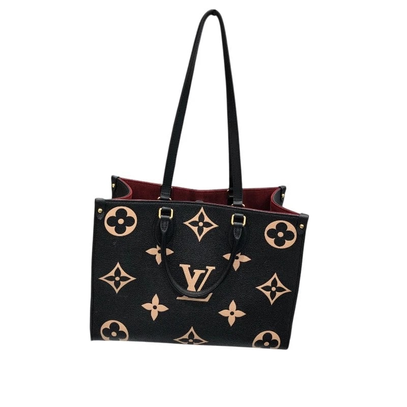 LOUIS VUITTON ON THE GO MM TOTE BAG: LOUIS VUITTON On the Go MM Tote Bag Brand: LOUIS VUITTON Type: Tote Bag Material: Bicolor Monogram Emplant Color: black Size: W13.4 x H10.2x D5.9inch Accessories: None Accessories Notice: