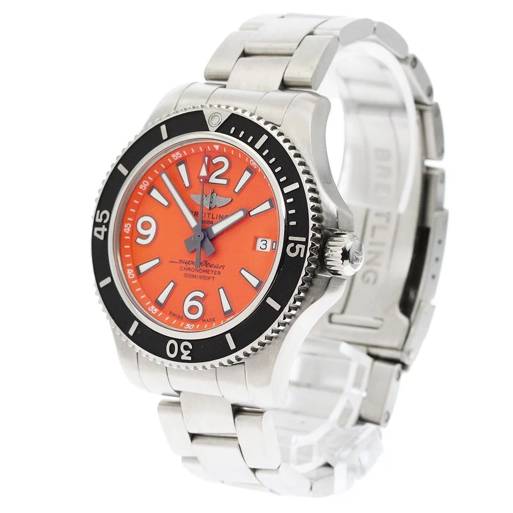 BREITLING SUPER OCEAN ORANGE DIAL AUTOMATIC WATCH - 2