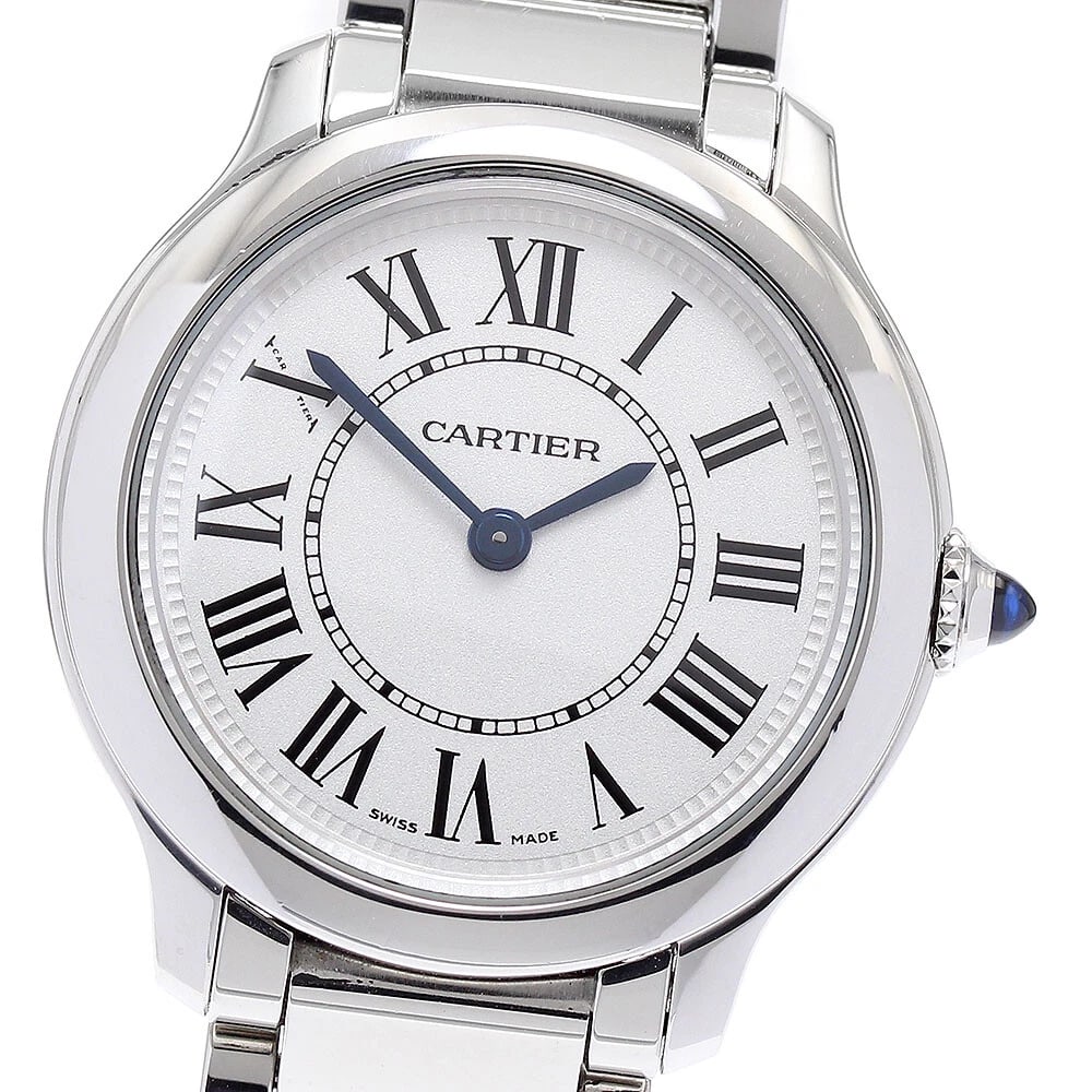 CARTIER RONDEMAST QUARTZ WATCH: CARTIER Rondemast Quartz Watch Brand: CARTIER Type: Wristwatch Material: Band Material Stainless Steel, Case Material Stainless Steel Color: Band Color Silver, Case Color Silver, Dial Color